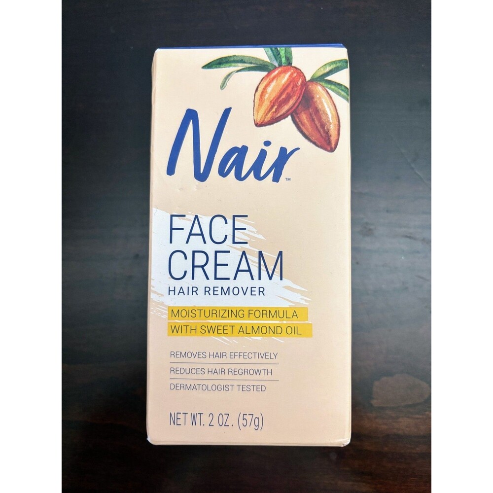 Nair Face Cream Hair Remover Moisturizing Formula Sweet Almond Oil 2 oz - NIB